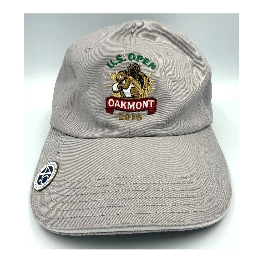US Open Oakmont 2016 USGA Member Strapback Golf Hat‎ Squirrel Logo Pin